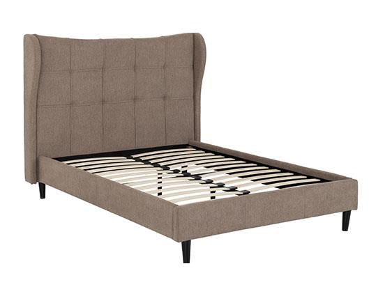 VERONA 4'6" BED - BROWN FABRIC