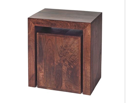 Sapeli Cubed Nest of 2 Tables