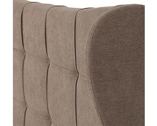VERONA 4'6" BED - BROWN FABRIC