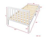 Ruby Pine Single Bed - White