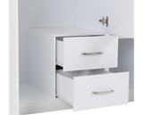 DAKOTA 3 DOOR 2 DRAWER MIRRORED WARDROBE - WHITE