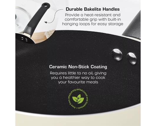 Townhouse 14 Piece Pan and Tool Set - Cream