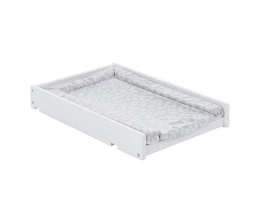 Bantam Space Saver Cot, Under Drawer, Cot Top Changer & Fibre Mattress - White