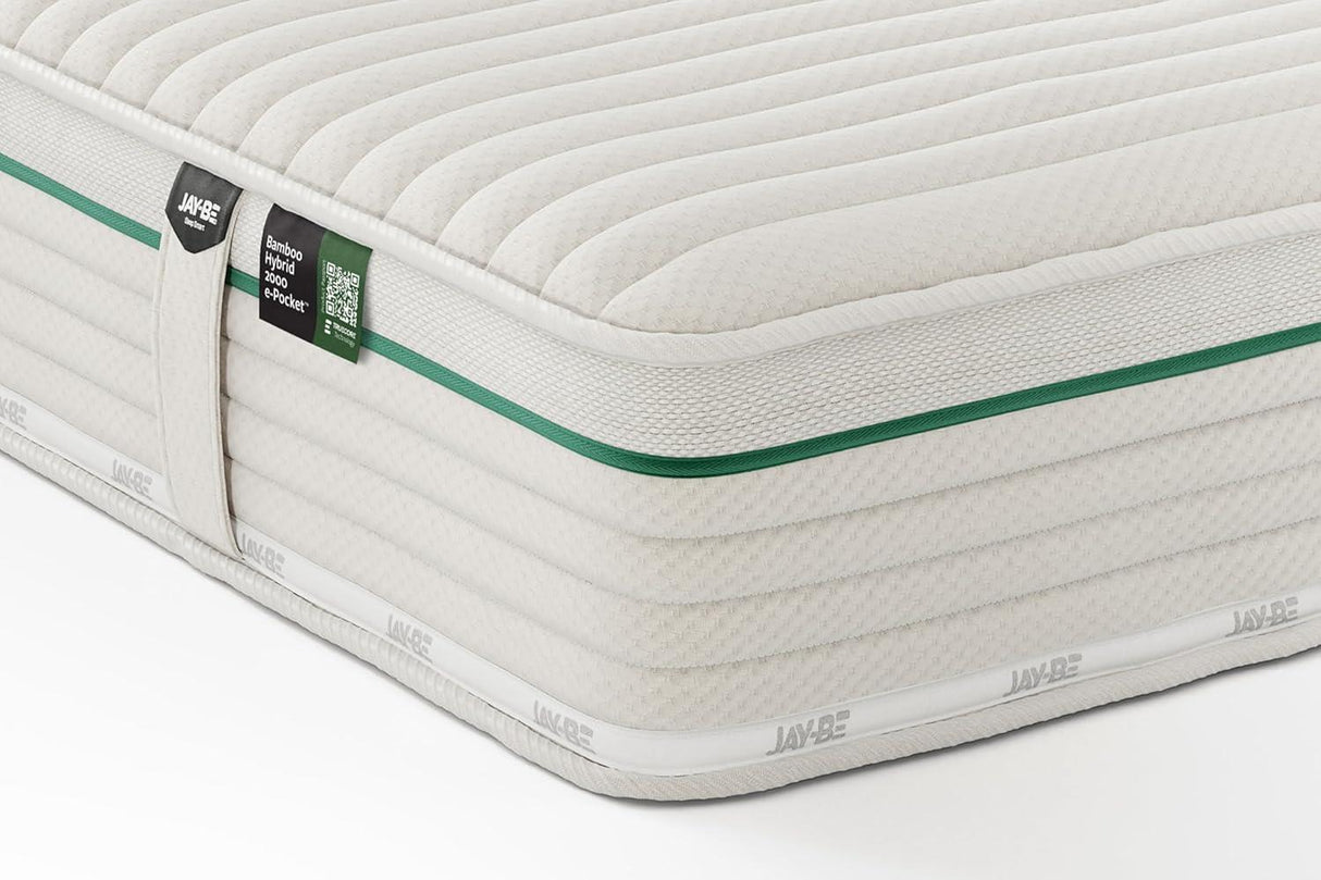 Jay-Be Natural Fresh Bamboo Hybrid 2000 e-Pocket Mattress - Single