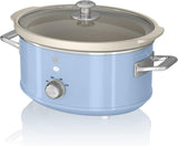 Swan 3.5L Slow Cooker Retro Blue