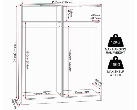 MALVERN 4 DOOR WARDROBE - URBAN SNOW
