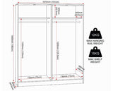 MALVERN 4 DOOR WARDROBE - URBAN SNOW