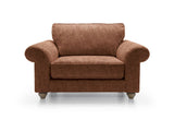 Iris Love Seat - Burnt Orange