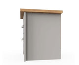 Lincoln 2 Drawer Bedside- Light Grey