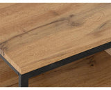 LEON 2 DRAWER COFFEE TABLE - MEDIUM OAK EFFECT