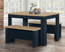 Harper Navy Dining Table & bench set