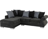 Elsa Left Hand Facing Corner Sofa - Dark Grey