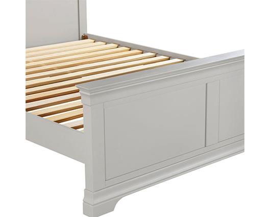 BORDEAUX 5' HIGH END BED - PEBBLE GREY