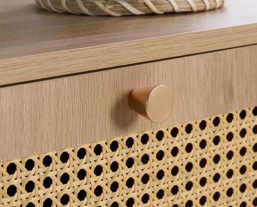 Croxley Rattan Coffee Table - Oak