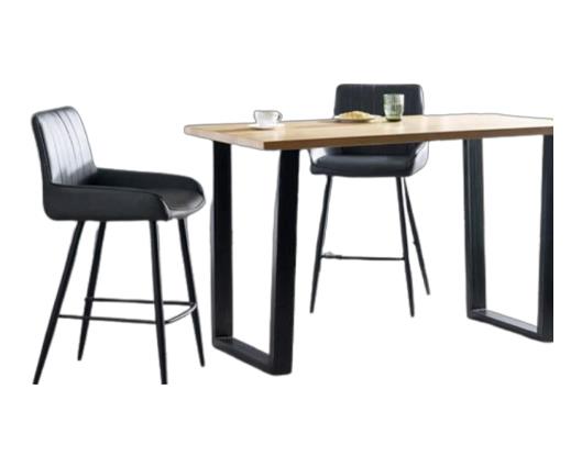 SET OF BROOKLYN BAR TABLE OAK & 2 SOHO BAR STOOLS