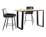 SET OF BROOKLYN BAR TABLE OAK & 2 SOHO BAR STOOLS