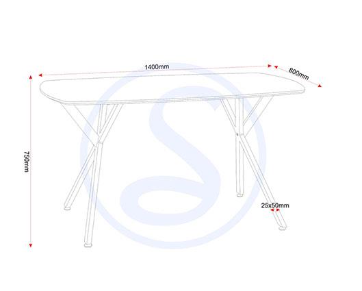 ATHENS RECT & AVERY DINING SET (X4 CHAIRS) - CONCRETE/GREY VELVET