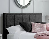 Hannover King Bed - Black Crushed Velvet