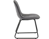 MODENA & LUKAS DINING SET (X4 CHAIRS) - CREAM/GREY VELVET