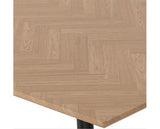 HAMILTON & AVERY MEDIUM DINING SET (X4 CHAIRS) - MEDIUM OAK EFFECT/SAPPHIRE BLUE VELVET