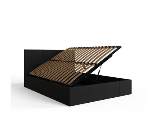 Serena Small Double Side Lift Ottoman Bed-Black