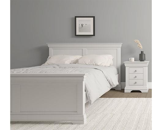 BORDEAUX 4'6" HIGH END BED - IVORY