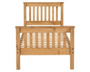 Monaco Single Bed High Foot End - Distressed Waxed Pine
