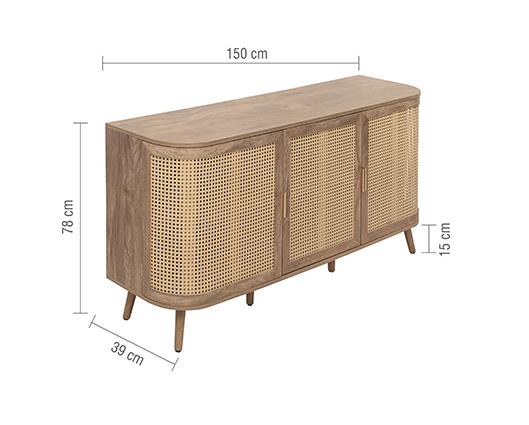 Noah 3 Door Sideboard - Oak