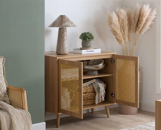 Croxley Rattan 2 Door Sideboard - Oak