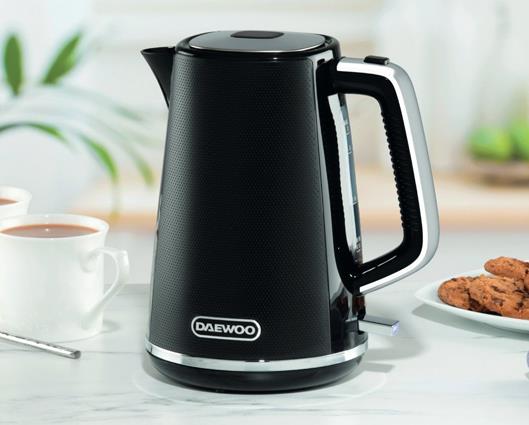 Daewoo Stirling 2 Slice Toaster & 1.7 Kettle Black