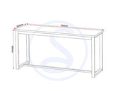 LINCOLN 1+2 DINING BENCH SET - STONE EFFECT/BLACK