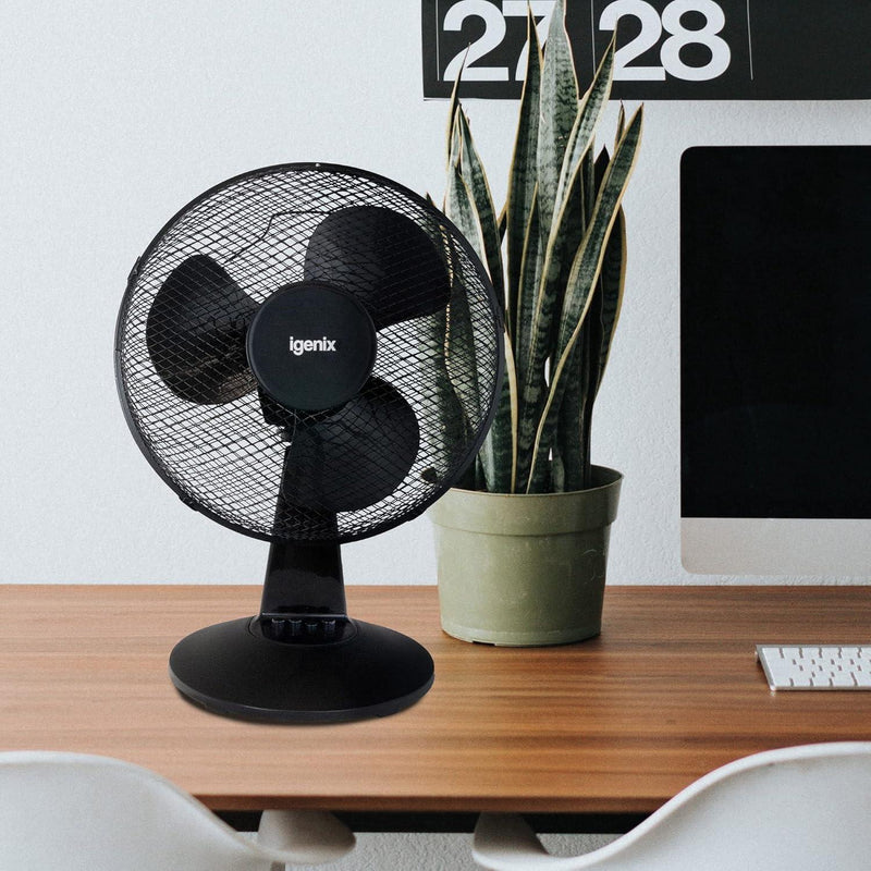 Igenix 12" Desk Fan Black