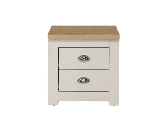 Harper 2 Drawer Bedside-Cream