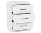 DAKOTA 3 DRAWER BEDSIDE - WHITE