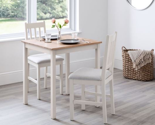 Cacey Rectangular Dining Table-White & Oak