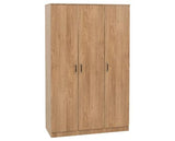 DAKOTA 3 DOOR WARDROBE - OAK EFFECT