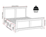 BORDEAUX 5' HIGH END BED - IVORY