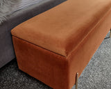 Melta Ottoman Storage Bench- Russet