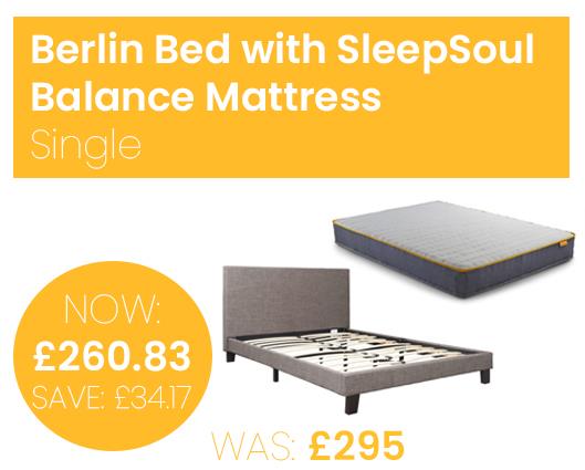 Berlin Bed with SleepSoul Balance Mattress - Single