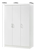 Highbury 3 Door Wardrobe - White