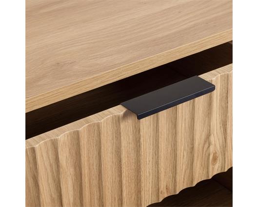 MIAMI 3 DRAWER BEDSIDE - OAK EFFECT/BLACK