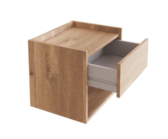 Harmony Wall Mounted Bedside Tables (Pair)- Oak