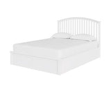 Madrid Wooden Ottoman Double Bed - White