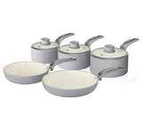 Swan Retro 5 Piece Pan Set Grey