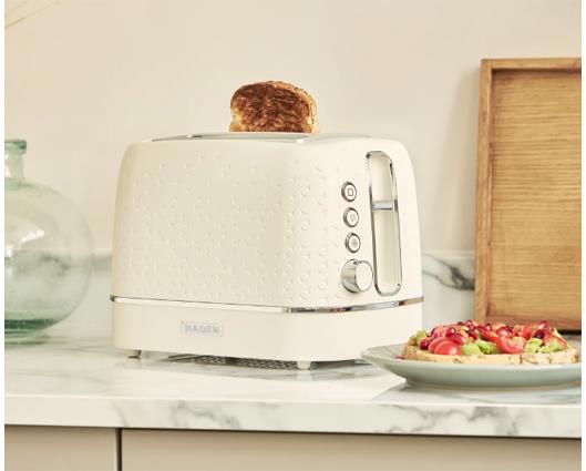 Haden Starbeck 2 Slice Toaster - Ivory