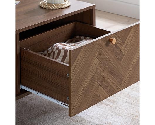 Herringford 1 Drawer Coffee Table - Walnut