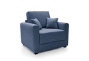 Owen Single Sofa Bed - Dark Blue
