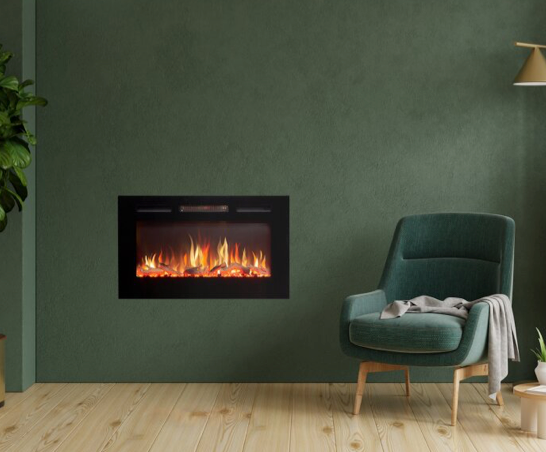 Orson Inset/Wall Mounted Fire,36"
