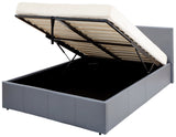 Small Double End Lift Ottoman Bed-Grey PU