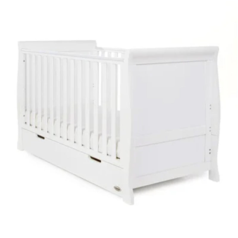 Seren Cot Bed & Breathable Mattress-White